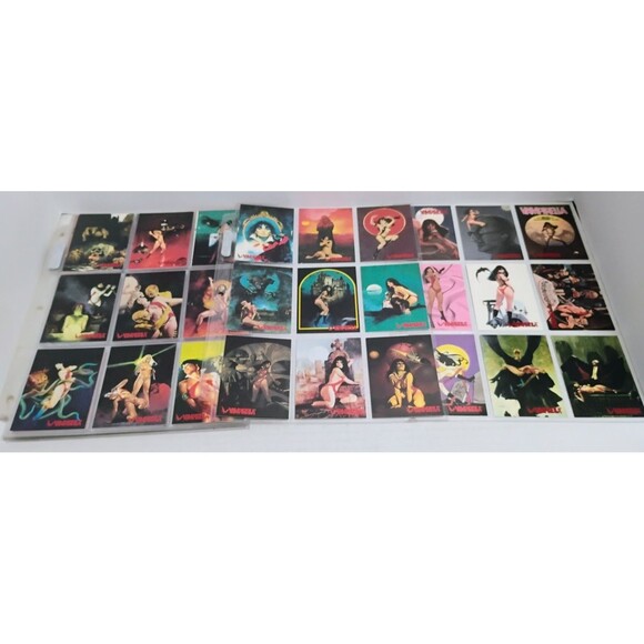 1995 TOPPS VAMPIRELLA 90 CT TRADING CARD SET COMPLETE W 5 0F 6 CHASE GLOW CARDS - Picture 4 of 7